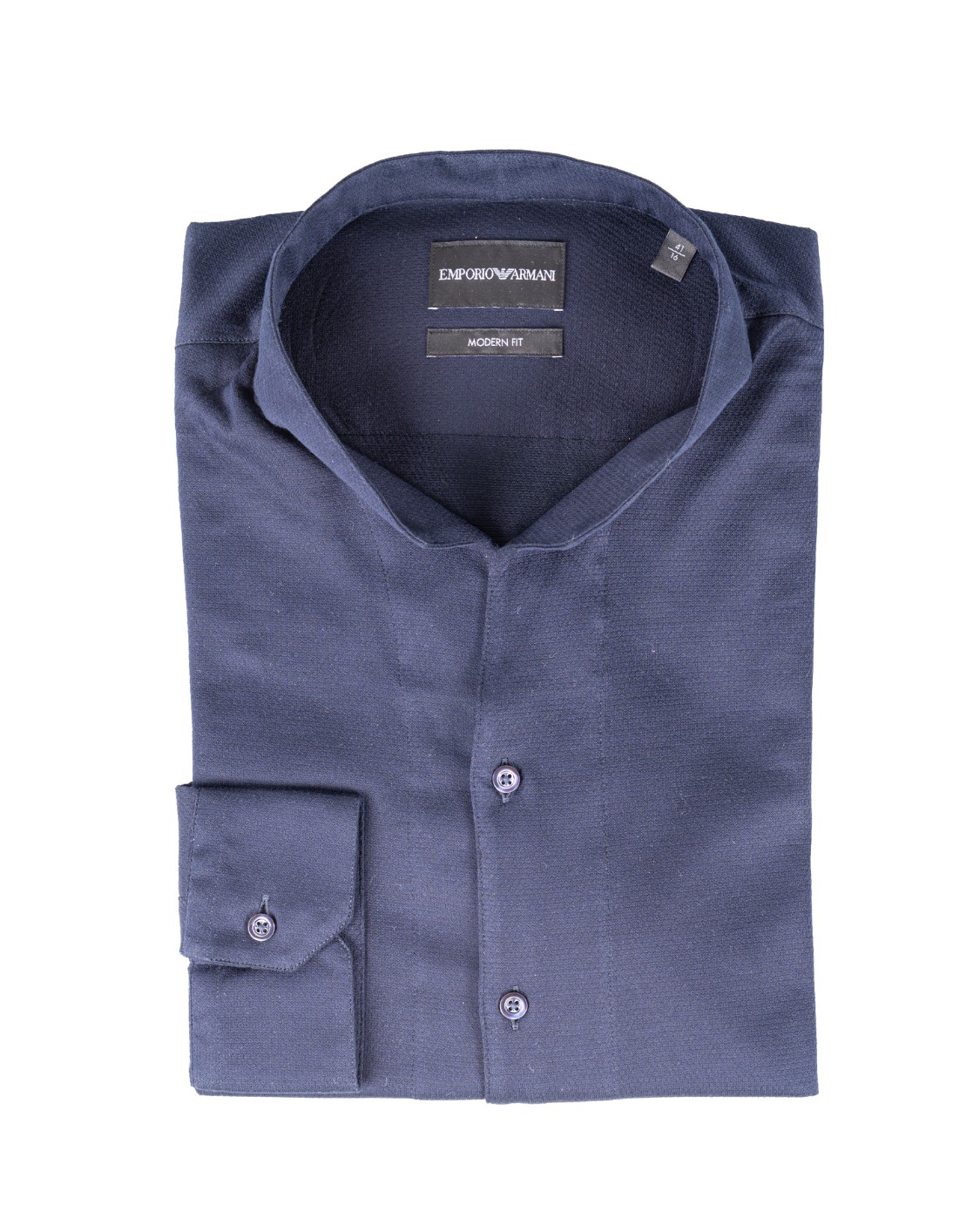 shop EMPORIO ARMANI  Camicia: Emporio Armani camicia collo guru.
Abbottonatura frontale.
Maniche lunghe.
Polsini smussati con bottone.
Carré sul retro.
Composizione: 100% cotone.
Made in Albania.. EM000193 TE14231-MB015 number 8456664